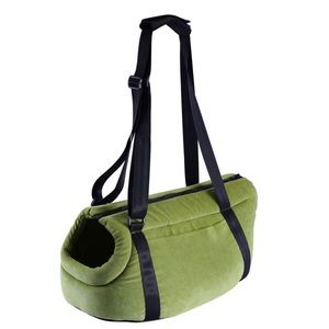 Pet Carrier Tote Bag in Black & Green